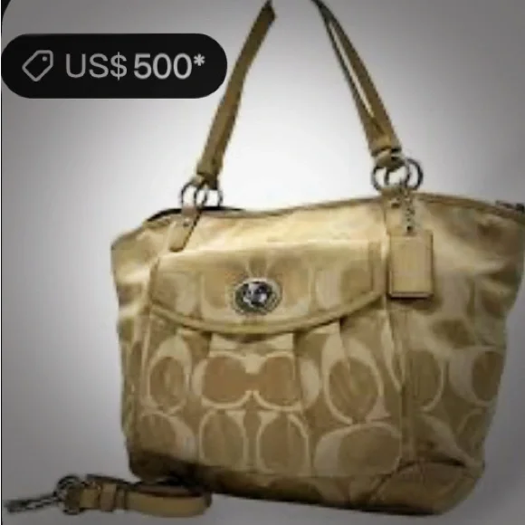 Vintage Y2K Coach Shoulder Bag beige color Shoulder Bag new without tags - Picture 3 of 17